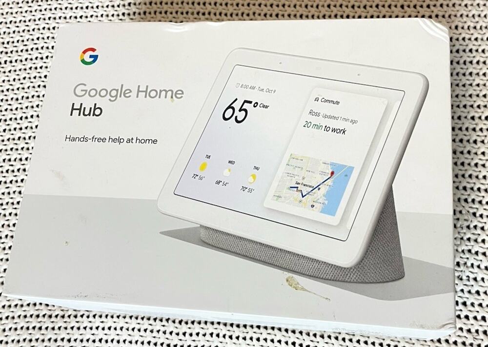 Google Home Hub With Built In Google Assistant Model H1A CHARGER MISSING/ WORKS